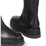 Jimmy Choo Bay Flat Chunky Leather Boots Black, Size EU 36.5 NEW Retail $1050 Photo 8