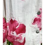 Pacific&Co Graff By Um  White/Pink Floral Print Blazer Jacket Women’s Size Medium Photo 5