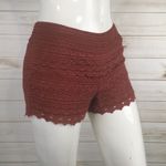 Jolt Crochet Shorts in Burnt Orange Photo 3