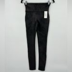 Spanx π NWT Faux Leather Lined Leggings Shapewear Black Coated Metallic Sz Small Photo 8