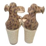 L'Agence L’AGENCE NWT Elysee Wedge Sandals Cheetah Print Size 9 Espadrille Suede Heel Photo 3