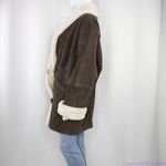 wilson's leather Wilsons penny lane suede shearling lining brown leather coat/jacket, siz…‎ Photo 15