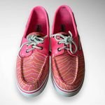 Sperry TOP-SIDER Bahama Pink Orange Sequin Boat Shoes Size 8 | EUC Photo 3