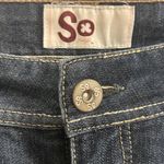 SO  Jeans Women Dark Wash Bootcut Stretch Denim Pants Size 11 Photo 4