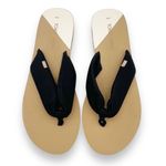 Toms NEW Earthwise Piper Black & Tan Repreve Flip Flop Sandal Women’s Size 12 Photo 3