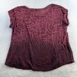 Miss Me S Small Shirt Burnout Embellished Studded Boho Top Sheer Animal Print Photo 8