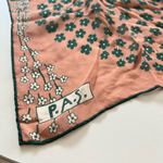 Vintage P.A.S. Floral pink & green rectangle scarf Photo 5
