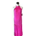 Vince Camuto NWT  Oscar Bow Back Tiered Maxi Dress X-Small, HOT PINK Photo 3
