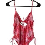 Bond Eye Australia Garden Floral Tied Together One Piece Swimsuit Pink Size L Photo 6