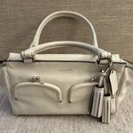 Coach white kisslock top handle satchel bag Photo 0