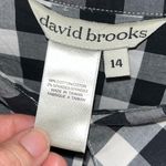 David Brooks Gingham Long Sleeve Button Down Shirt 21” P2P Black Size 14 Photo 2