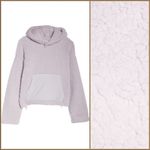 Zella Cassie Faux Shearling Hoodie Jacket Coat M Cozy Winter Purple Soft Hooded Photo 3