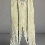 Flax Green Boho Lagenlook Coastal Grandma Wide Leg Linen Pants XL/2XL Photo 0