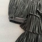 Claudie Pierlot Short Silver Pleated Dress Size 8 Photo 4
