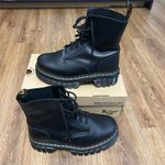 Dr. Martens  Audrick 8-Eye black leather platform lace up boots booties shoes 9 Photo 5