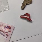 Lot Of 2 Costume Jewelry Brooch Pins Red Hat Photo 8