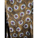 Etcetera Silk Peacock Asymmetrical Flowy Handkerchief Knee Length Skirt Size 6 Photo 2