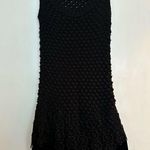 Joseph For Black Wool crochet Knit Velvet Lace Sweater Sheath Dress Photo 0