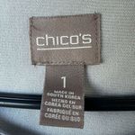 Chico's  Travelers‎ Blouse Pullover Dolman Sleeve Silver Shimmer Size 1 Photo 5