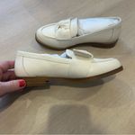 Quince Italian Leather Bow Penny Loafer, Bone, 5 Photo 8