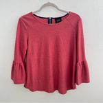 W5 Anthropologie  mauve swiss Dot Blouse Top Long Bell Sleeves Small NEW Photo 0