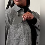 Athleta  Textured Plus Size Button Front Shirt Jacket Photo 2