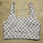 WILO Wave Print Sports Bra Sz S Tan Photo 2