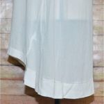 Ellen Tracy Size M Cream Very Short Sleeve Tunic Top Gauzy Cutout V-Neck Neutral Photo 5