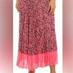 WD•NY WD.NY Floral Pleated Midi Skirt, Size Medium Photo 0