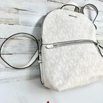 Michael Kors Dallas Medium Slim BACKPACK MK Signature Soft Sky White Authentic Photo 3