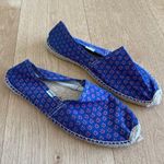 Soludos  - Floral Flat Espadrilles in Blue Red & Beige Photo 0