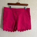 Isaac Mizrahi  Hot Pink Scalloped Hem Shorts Size 6‎ High Waist Photo 3