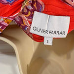 Gilner Farrar paisley mini dress small Red Photo 5