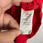 CAbi  red tank top v-neck & back rouched sides womens size medium business casual Photo 4