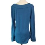Carole Little Blue Angora Wool Blend Sweater Women’s XL Long Sleeve Boatneck Photo 5
