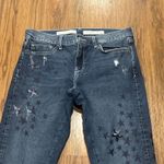 Pilcro and the Letterpress Pilcro Jeans Womens 27 Slim Boyfriend Cropped Raw Hem Embroidered Sequin Stars Photo 1