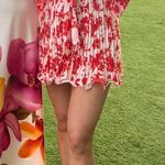 Boutique Floral Romper Red Photo 0