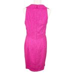 NEW Theia Collared Neck Cocktail Dress 870033 Bright Fuchsia Pink Womens Size 10 Photo 2