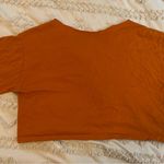 Cropped off shoulder t shirt Orange Size M Photo 1