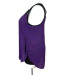 Mossimo Womens Blouse Top Flyaway Nearly Sheer Lace and Chiffon Purple Large Photo 7