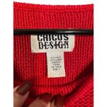 Chico's Design Red Long Sleeve Silk Linen Blend Scoop Neck Sweater Women Sz 1 Photo 5