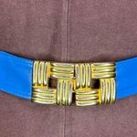 belt cloth gold geometric 1980s statement Blue Photo 0