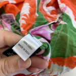 Banjanan Shirt‎ Womens Small Orange Pink Green Aurora Cutout Blouse Top Cotton Photo 7