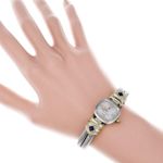 David Yurman 14K Gold & Sterling Silver Double Cable Watch w/ Amethyst Stones Photo 5