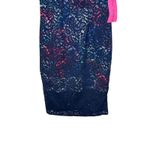 Betsey Johnson Betsey‎ Johnson Women's Dress Lace Multi Transparent Overlay Floral Navy 4 NWT Photo 3