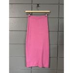 Free People Women's Skyline Ribbed Midi Skirt in Bubblegum Pink size XS Barbie Photo 3