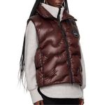 Canada Goose NWT  Cypress Puffer Vest Botanical Quilt in Garnet Stone Burgundy Photo 1