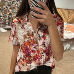 Laura Scott Floral button down blouse Photo 0