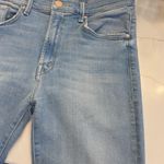 MOTHER Denim MOTHER Light Blue Flare Jeans The Insider Crop Strep Fray Photo 8