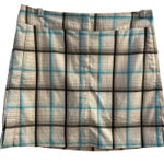 IZOD Women Sport Skirt Golf Tennis Plaid Blue White Black Size 6 Cool FX Stretch Photo 0